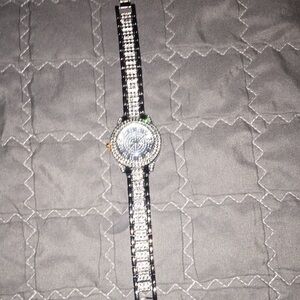 Silver rhinestone watch
